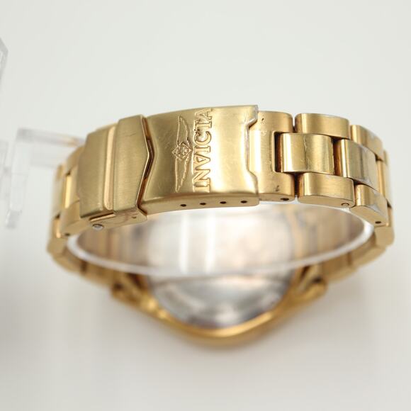 Invicta Angel Gold Tone Calendar Day Date 40mm Watch Stainless Steel New Battery